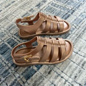 Mini Melissa Gold Toddler Size 8 Sandals